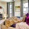 Bedroom with natural lighting and high ceilings