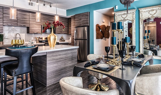 Well-lit kitchen with ample counter space Well-lit kitchen with ample counter space